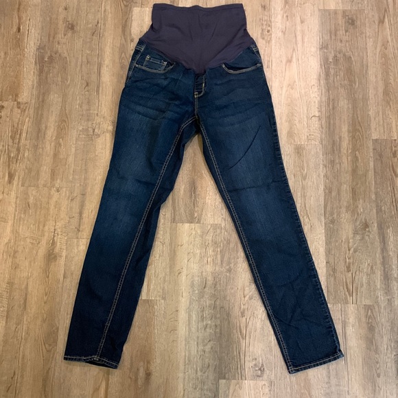 Old Navy Maternity Skinny Blue Jeans Size 8 Long - Picture 1 of 4